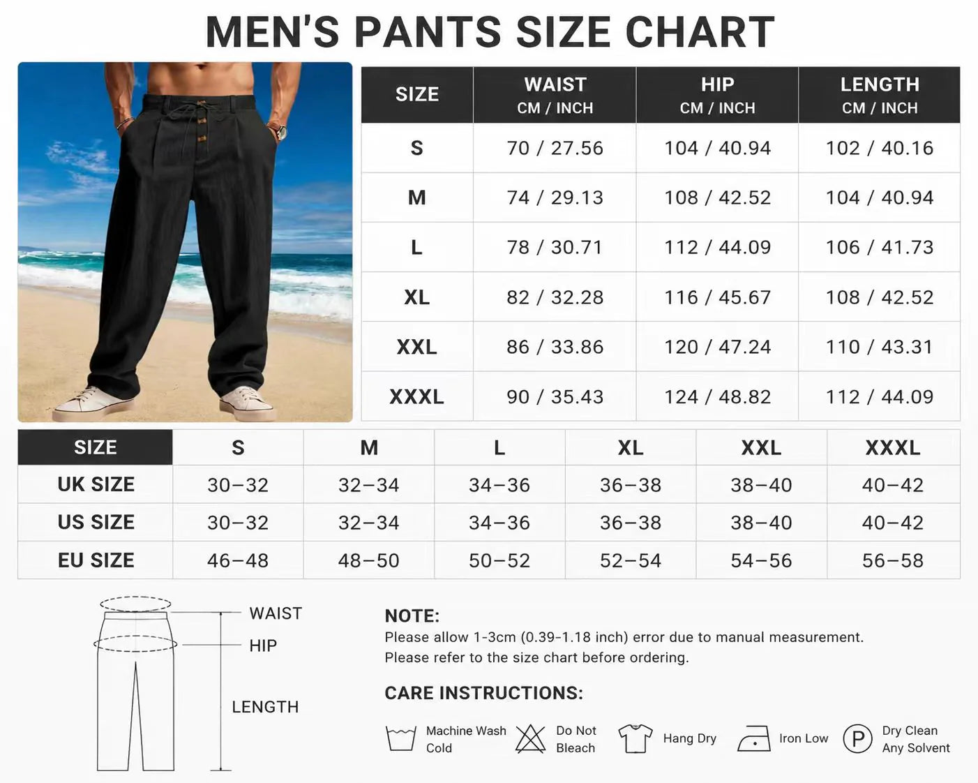 ⏳Limited-time 30% off⏰Men's Loose Fit Casual Relaxed Fit LightweightLinen Pants