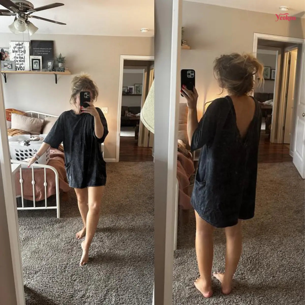 Yeokou Women's Oversized Athletic Jumpsuit - Comfy Romper