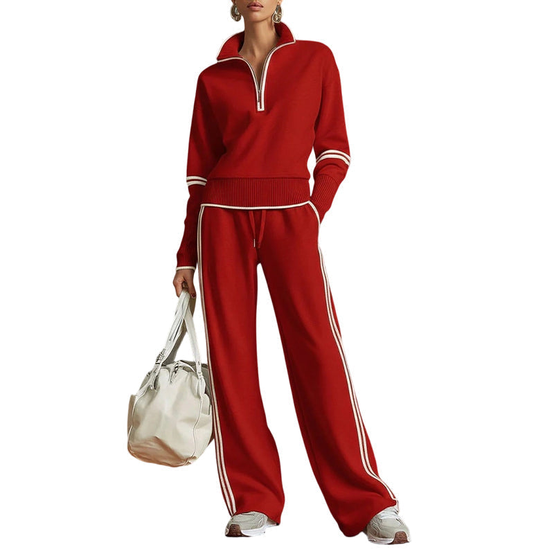 🔥👚 50% OFF! Women's Half-Zip Sweatshirt Set – Soft, Stylish, and Comfortable