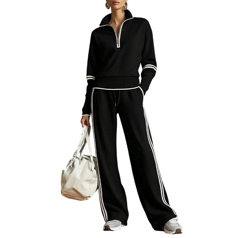 🔥👚 50% OFF! Women's Half-Zip Sweatshirt Set – Soft, Stylish, and Comfortable