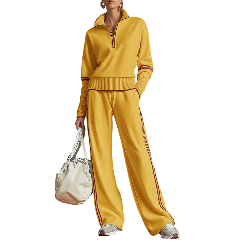 🔥👚 50% OFF! Women's Half-Zip Sweatshirt Set – Soft, Stylish, and Comfortable